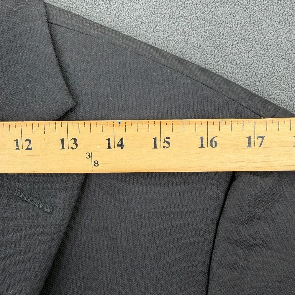 Peter Millar Mens 38S Black 100% Wool Herringbone 2-Button Blazer Sport Coat